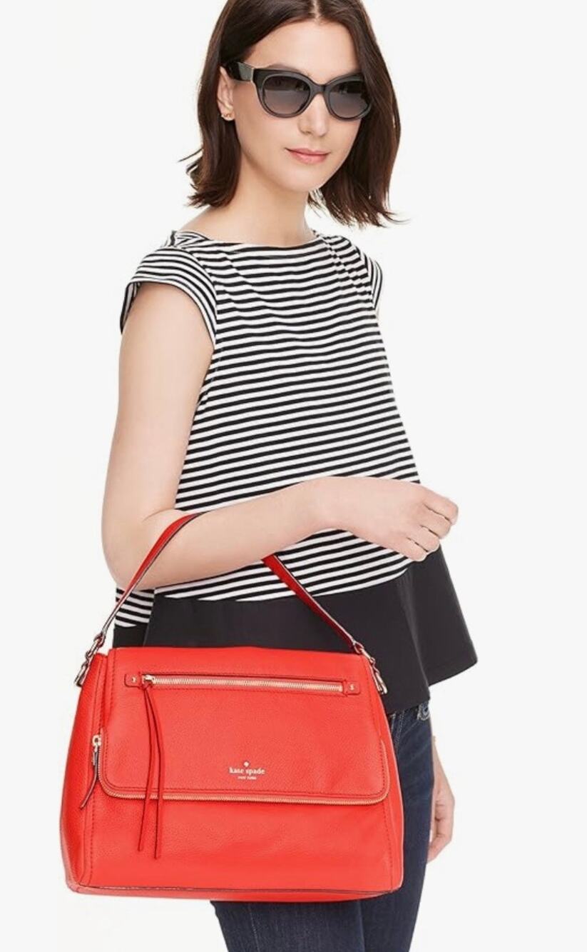 Kate Spade Red Leather Cobble Hill Toddy Shoulder purse